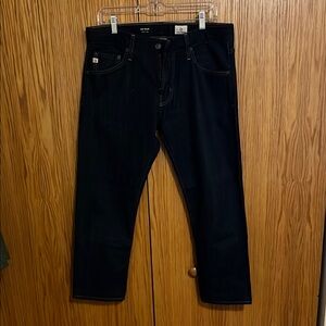 Ag Adriano Goldschmied Blue Straight Jeans